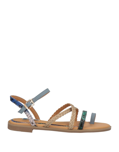 Mtng Toe Strap Sandals In Green