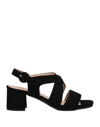 DONNA SOFT DONNA SOFT WOMAN SANDALS BLACK SIZE 6 SOFT LEATHER