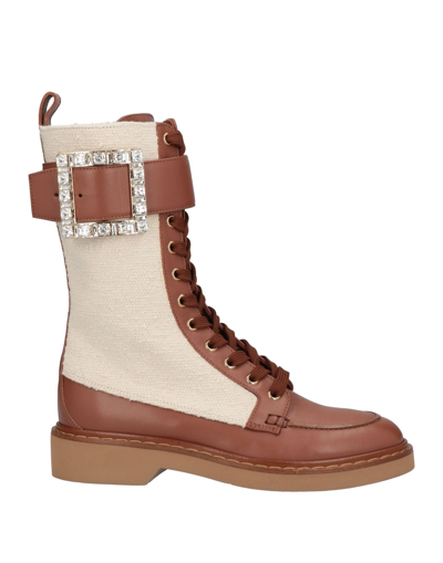 Roger Vivier Ankle Boots In Camel