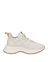 Hogan White Leather H585 Sneakers In Beige