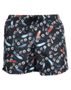 Marcelo Burlon County Of Milan Marcelo Burlon Man Swim Trunks Black Size Xxl Polyester In Black