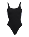 PALM ANGELS PALM ANGELS WOMAN ONE-PIECE SWIMSUIT BLACK SIZE L POLYESTER, ELASTANE
