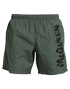 Alexander Mcqueen Swim Trunks In Green