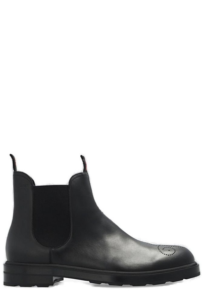 Bally Cormons Leather Ankle Boots In Black