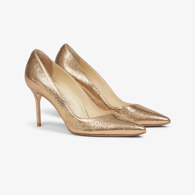 M.m.lafleur The  X Sarah Flint Perfect Pump 85 In Gold Crackle