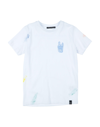 DANIELE ALESSANDRINI DANIELE ALESSANDRINI TODDLER BOY T-SHIRT WHITE SIZE 4 COTTON, ELASTANE