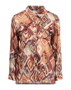 LVL LEVEL VIBES LEVEL LVL LEVEL VIBES LEVEL WOMAN SHIRT BROWN SIZE M VISCOSE