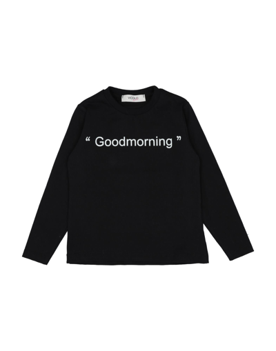 Vicolo Babies' T-shirts In Black