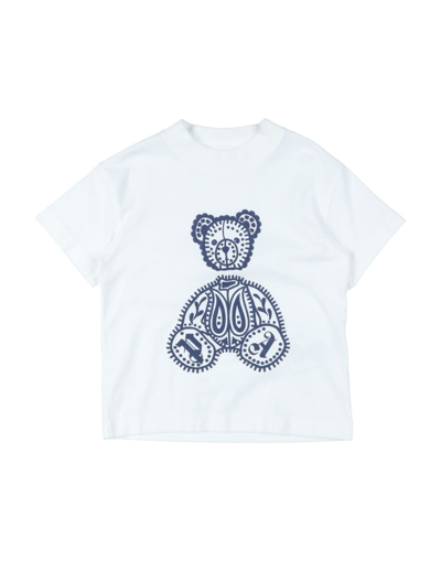 Palm Angels Kids' T-shirts In White