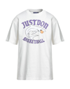 Just Don Shark Brand-print Cotton-jersey T-shirt In White