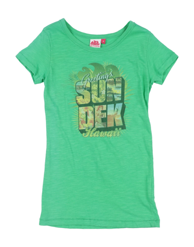 Sundek Kids' T-shirts In Green