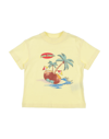 Palm Angels Kids' T-shirts In Yellow