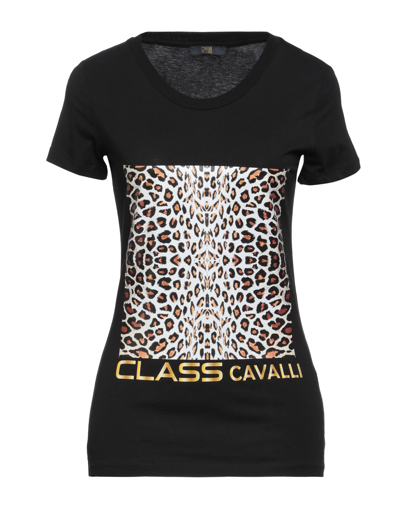 Cavalli Class T-shirts In Black