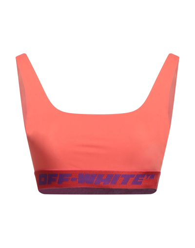 Off-white Woman Top Coral Size Xl Polyamide, Elastane In Red