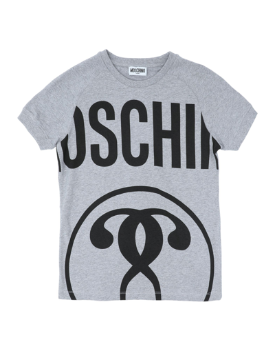 Moschino Teen Kids' T-shirts In Light Grey