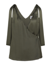Yoox Net-a-porter For The Prince's Foundation Woman Top Dark Green Size 16 Silk In Green