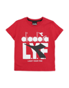 Diadora Kids' T-shirts In Red