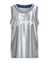 Khrisjoy Metallic Logo-print Jersey In Grey