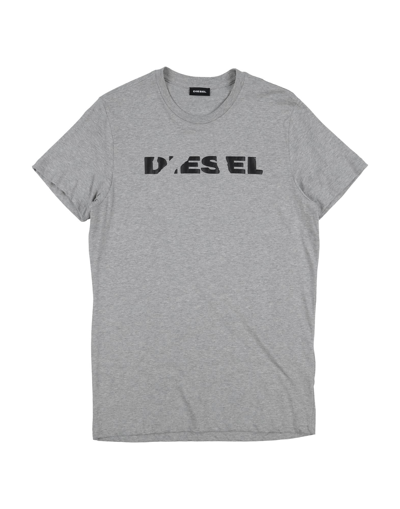 Diesel Kids' T-shirts In Grey