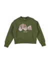 Palm Angels Kids' Sweatshirts In Green