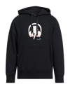 Neil Barrett Printed Logo D.j. Bolt Hoodie In Black
