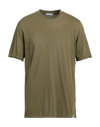 PAOLO PECORA PAOLO PECORA MAN T-SHIRT MILITARY GREEN SIZE S COTTON