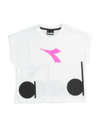Diadora Kids' T-shirts In White