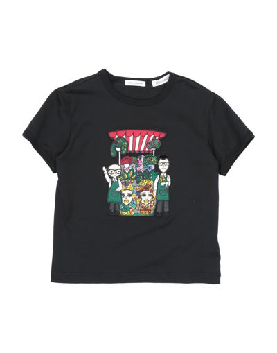 Dolce & Gabbana Kids' T-shirts In Black