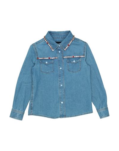 Dolce & Gabbana Kids' Denim Shirts In Blue