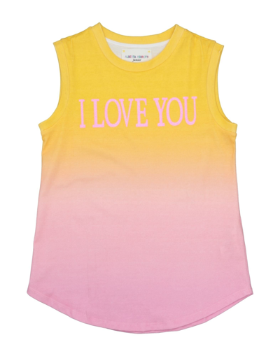 Alberta Ferretti Kids' T-shirts In Yellow