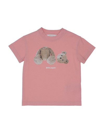 Palm Angels Kids' Cotton T-shirt In Pink