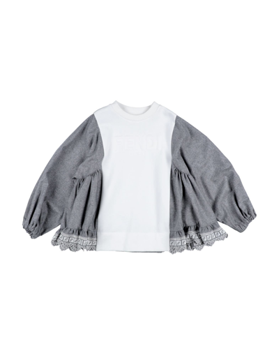 Fendi Kids' Sweatshirts In White