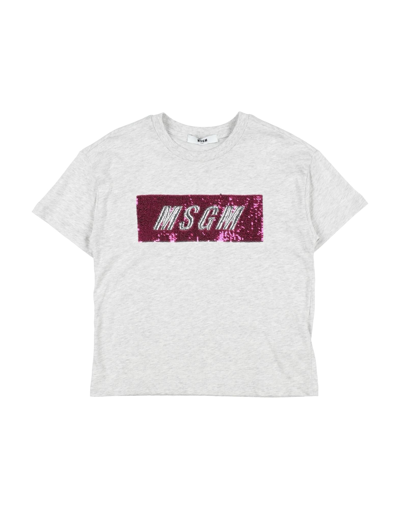 Msgm Kids' T-shirts In Grey