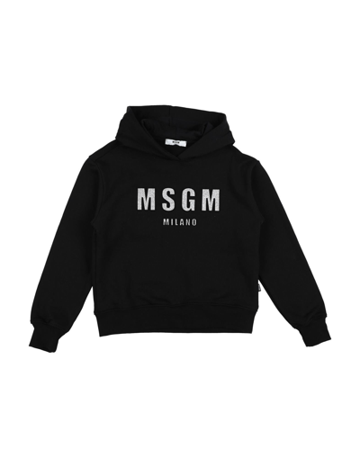 Msgm Kids' Sweatshirts In Black