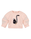 ELISABETTA FRANCHI ELISABETTA FRANCHI TODDLER GIRL SWEATSHIRT SALMON PINK SIZE 6 POLYESTER, ELASTANE