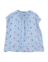 Simonetta X Chantecler Toddler Girl Top Sky Blue Size 4 Viscose In Sky Blue