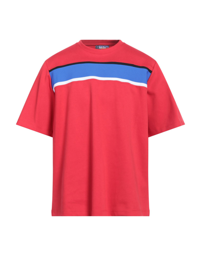 Just Don Striped Band Short-sleeve T-shirt In Red