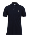 Brunello Cucinelli Polo Shirts In Dark Blue