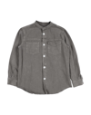 Dondup Kids' Denim Shirts In Grey