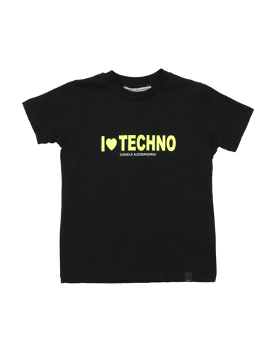 Daniele Alessandrini Kids' T-shirts In Black