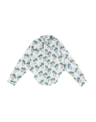 Palm Angels Babies' Shirts In White