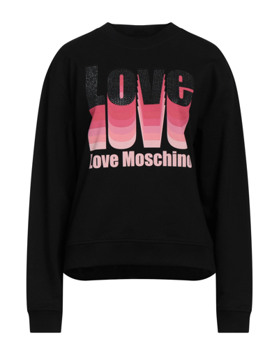 Love Moschino Sweatshirts In Black