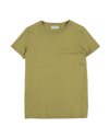 Paolo Pecora Kids' T-shirts In Military Green