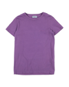 Paolo Pecora Kids' T-shirts In Purple