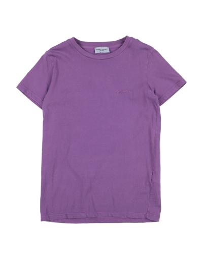 Paolo Pecora Kids' T-shirts In Purple