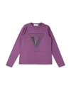 Vicolo Kids' T-shirts In Dark Purple