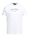 Dsquared2 Men's White Cotton T-shirt With Logo In White