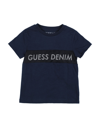 Guess Kids' T-shirts In Midnight Blue