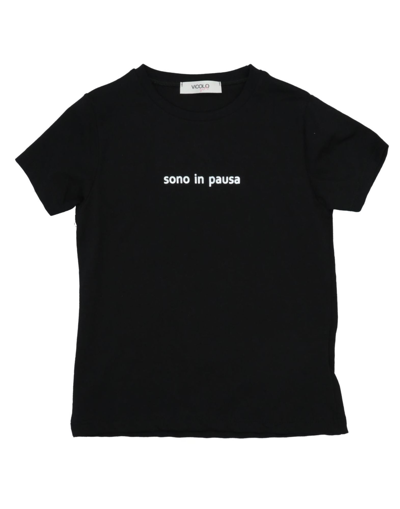 Vicolo Kids' T-shirts In Black