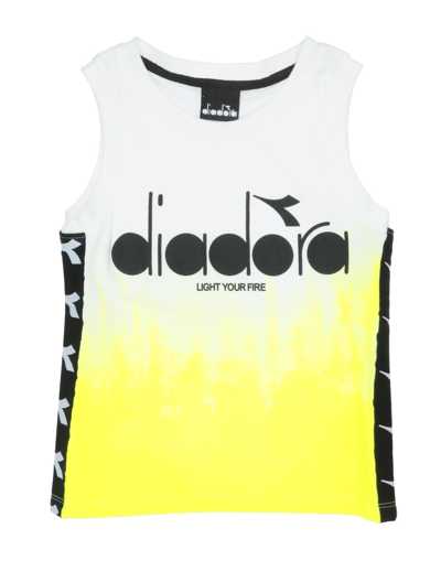 Diadora Kids' T-shirts In White